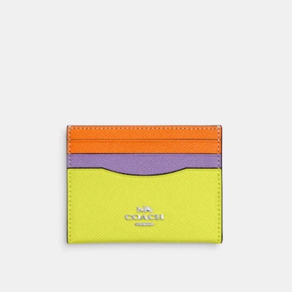 COACH Slim Id Card Case In Colorblock - Picture 2 of 11